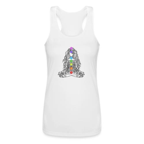 Mediation Girl & Chakras - Women’s Performance Racerback Tank Top
