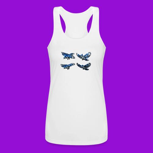 Silver Blue Jay Flight Stages - Women’s Performance Racerback Tank Top