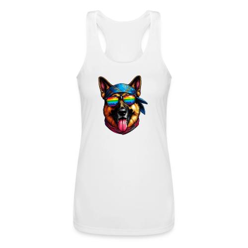 German Shepherd Pride Parade - Women’s Performance Racerback Tank Top