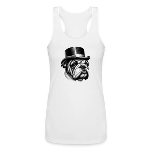English Bulldog the Gentlemen - Women’s Performance Racerback Tank Top