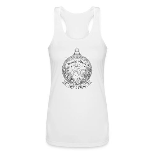Festive Snowman T-Shirt - Women’s Performance Racerback Tank Top
