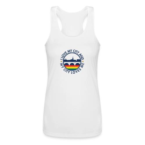 I Love My City - Women’s Performance Racerback Tank Top