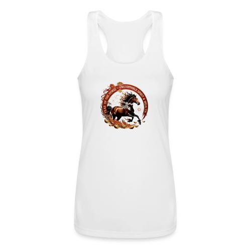 Year of the Horse Fiery Spirit T Shirt, Lunar New - Women’s Performance Racerback Tank Top