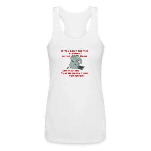 Elephant in the Room Meme - Women’s Performance Racerback Tank Top