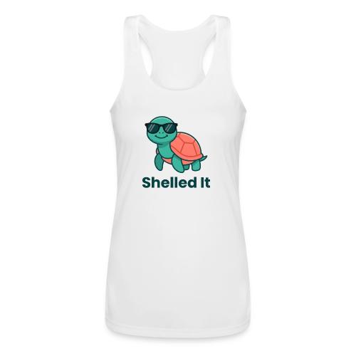 Funny Turtle Sunglasses Shelled It Cute Gift - Women’s Performance Racerback Tank Top