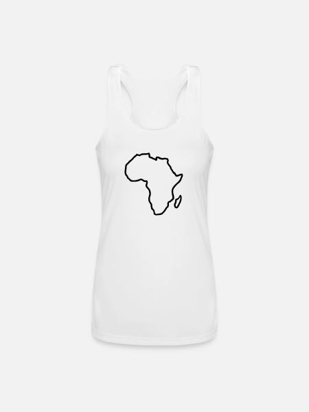 Africa - Women’s Performance Racerback Tank Top - white