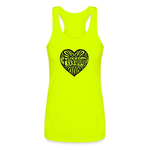 FREEDOM in Heart - Women’s Performance Racerback Tank Top