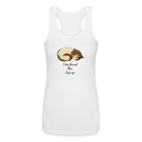 I Was Normal Three Cats Ago Funny Cat T-Shirt - Women’s Performance Racerback Tank Top