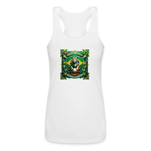 Brazil Jaguar Glory T-Shirt, Flag Pride Badge Gift - Women’s Performance Racerback Tank Top