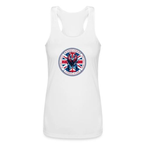 England Lion Emblem T Shirt, Flag Pride Gift - Women’s Performance Racerback Tank Top