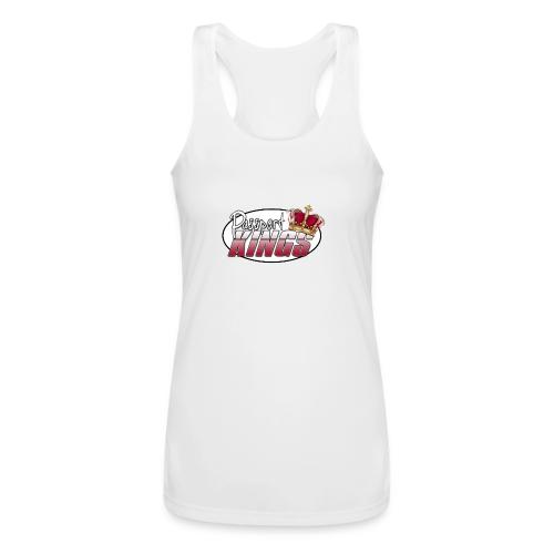 Passportkings white shirt design - Women’s Performance Racerback Tank Top