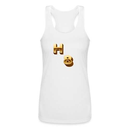 H 8 Letter & Number logo design - Women’s Performance Racerback Tank Top