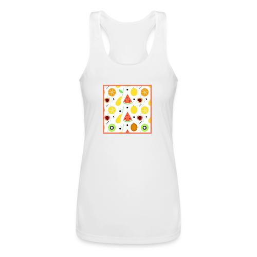 Tropical Fruits Pattern Design - Women’s Performance Racerback Tank Top