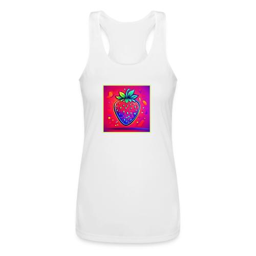 Neon Strawberry Pop - Women’s Performance Racerback Tank Top