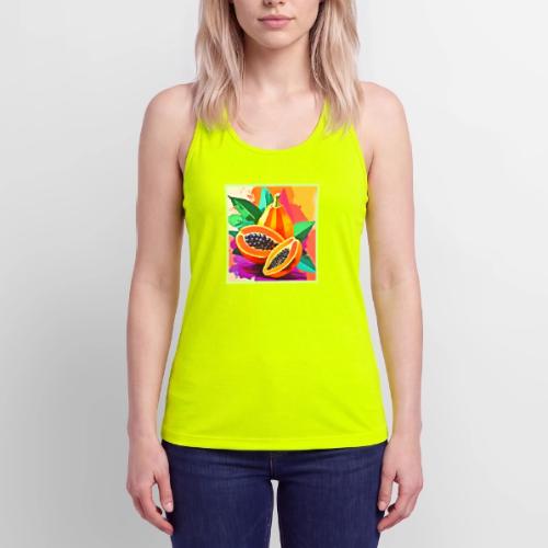 Sliced Papaya Pop Art - Women’s Performance Racerback Tank Top
