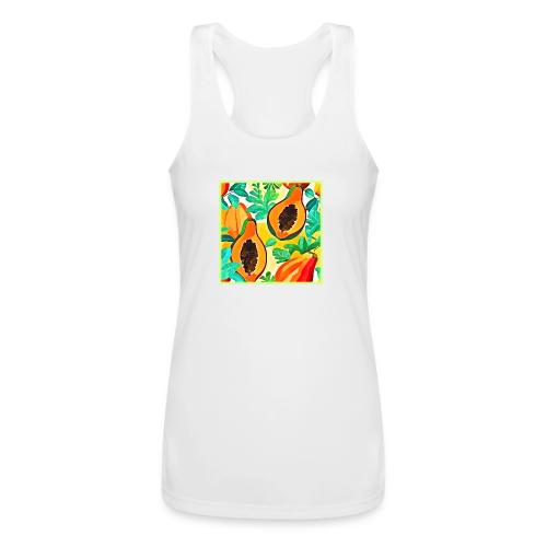Tropical Papaya Pop Art - Women’s Performance Racerback Tank Top