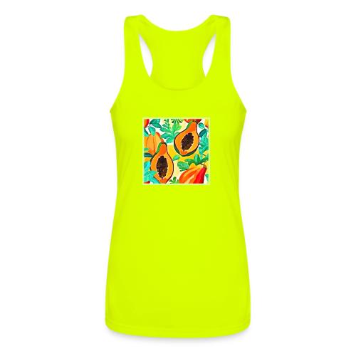 Tropical Papaya Pop Art - Women’s Performance Racerback Tank Top