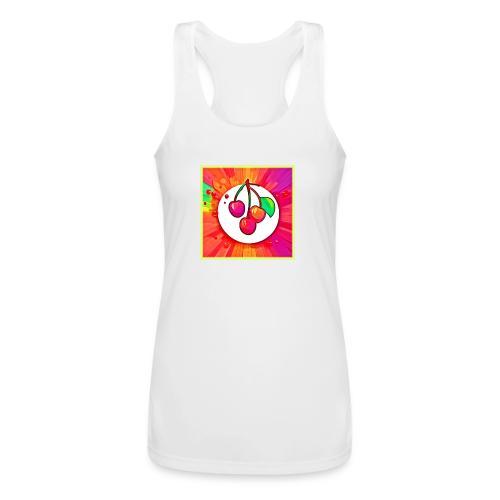 Cherry Pop Art Burst - Women’s Performance Racerback Tank Top