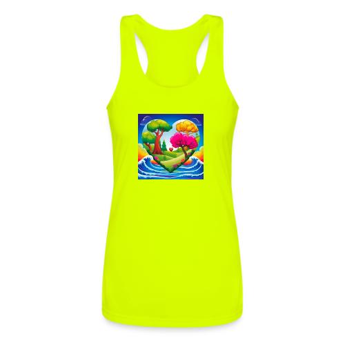Heart, fantasy, landscapes, nature, fantasy - Women’s Performance Racerback Tank Top