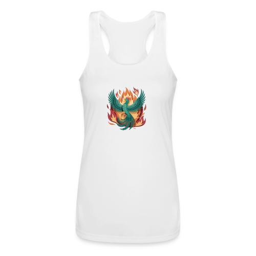Phoenix Rising Mythical Fire Bird Fantasy Design - Women’s Performance Racerback Tank Top