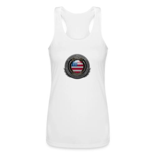 TAW SEAL flags USA - Women’s Performance Racerback Tank Top