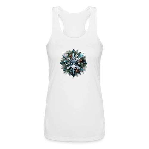 Intricate Frozen Evergreen T-Shirt - Women’s Performance Racerback Tank Top