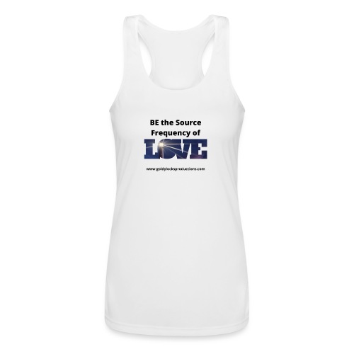 BE the Source Frequency of Love - Women’s Performance Racerback Tank Top