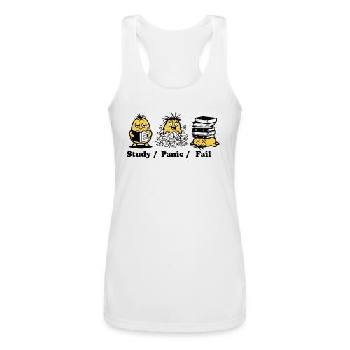 Funny Student Study Panic Fail Back To School - Women’s Performance Racerback Tank Top