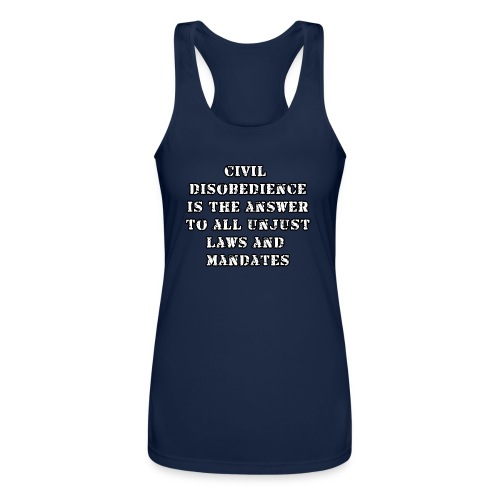 civil disobedience is the answer - Women’s Performance Racerback Tank Top
