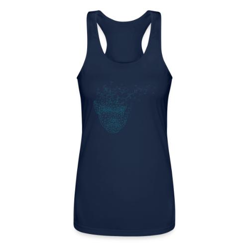 Geometric brain logo - Women’s Performance Racerback Tank Top