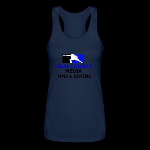 RCM MMA & BOXING Blue Logo - Women’s Performance Racerback Tank Top