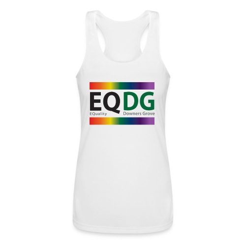 EQDG logo - Women’s Performance Racerback Tank Top