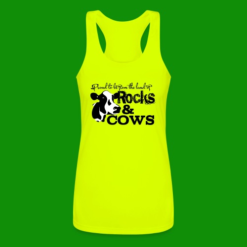Rocks & Cows Proud - Women’s Performance Racerback Tank Top