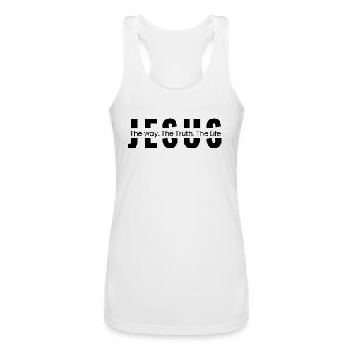 Jesus the Truth and the Life Bible Verse Merch - Women’s Performance Racerback Tank Top