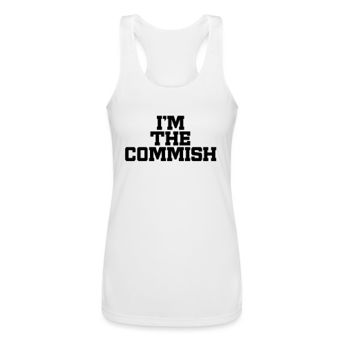 I'm The Commish (Turquoise & Metallic Gold) - Women’s Performance Racerback Tank Top