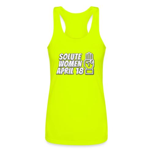 Solute Women April 18 - Women’s Performance Racerback Tank Top