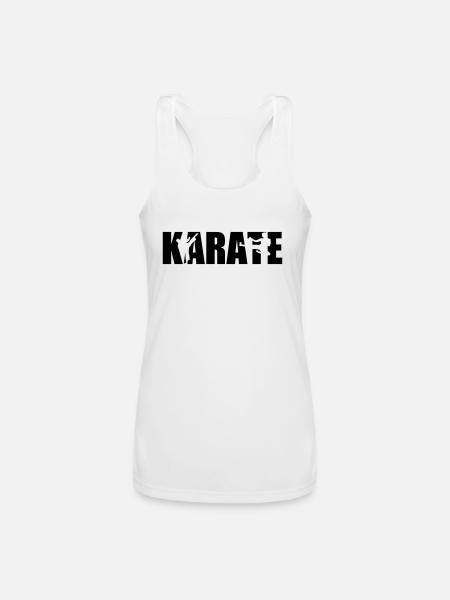 Karate - Women’s Performance Racerback Tank Top - white