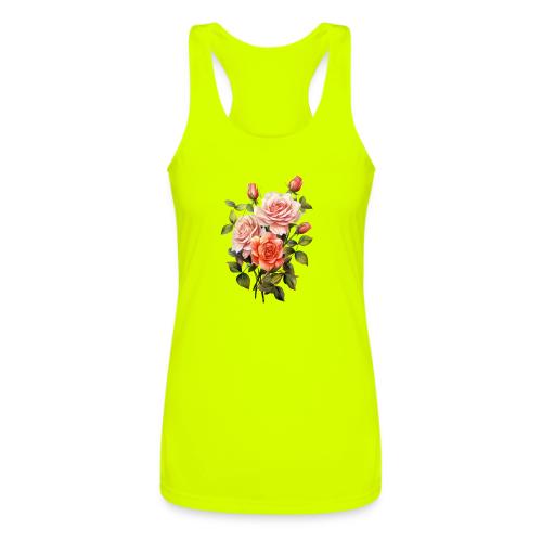 Pink Roses - Women’s Performance Racerback Tank Top