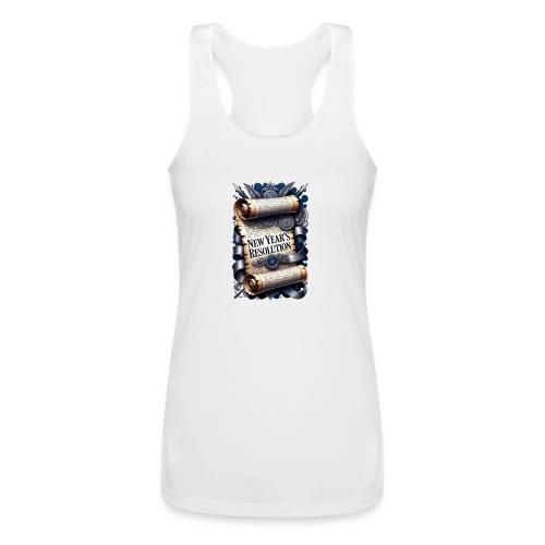 New Year's Resolution T-Shirt - Women’s Performance Racerback Tank Top