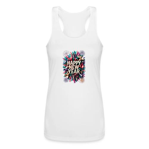 New Year's Party Horn T-Shirt - Women’s Performance Racerback Tank Top