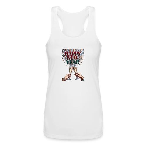 Toasting Hands T-Shirt Confetti Shower Premium - Women’s Performance Racerback Tank Top