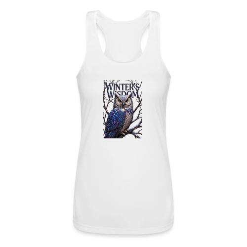Crystalized Forest Owl T-Shirt - Women’s Performance Racerback Tank Top