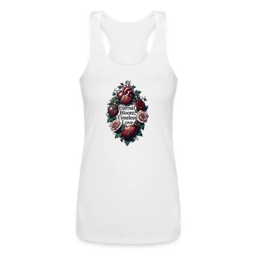 Eternal Bloom Timeless Love Entwined Hearts T-Shir - Women’s Performance Racerback Tank Top