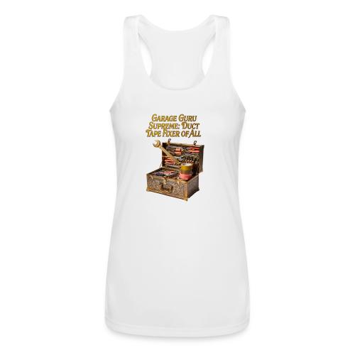 Garage Guru T Shirt - Women’s Performance Racerback Tank Top