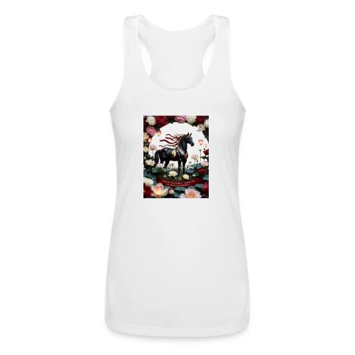 Year of the Horse Harmony T Shirt, Lunar New Year - Women’s Performance Racerback Tank Top