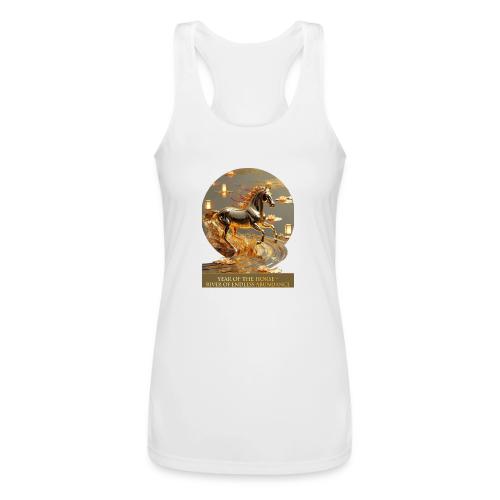 Year of the Horse Abundance T Shirt, Lunar NY Gift - Women’s Performance Racerback Tank Top