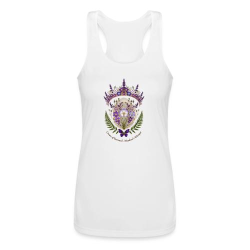 Spring Meadow Crown Tee, Cottagecore Renewal Gift - Women’s Performance Racerback Tank Top