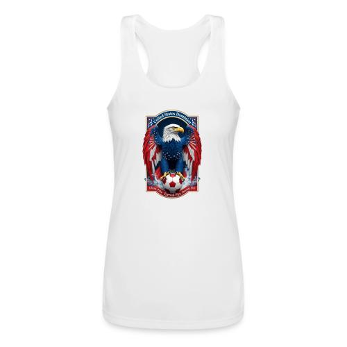 USA Eagle Emblem T Shirt, USA Soccer Pride Gift - Women’s Performance Racerback Tank Top