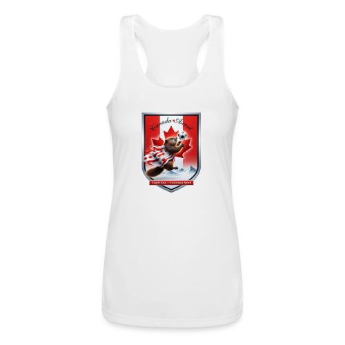 Canada Beaver Ascent T-Shirt, Canadian Pride Gift - Women’s Performance Racerback Tank Top