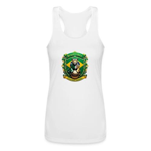Brazil Jaguar Glory Tee, Brazilian Pride Gift - Women’s Performance Racerback Tank Top